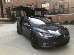 Tesla Model X with Falcon Wings