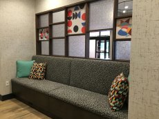 sofa in lobby with some decor